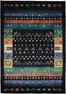 ウール 手織ラグ ノマドギャベ マルチカラー 約165×229cm NG-164404