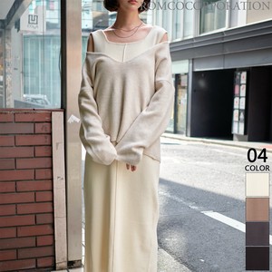 【2024新作商品♪】ミラノリブスクエアネックワンピース