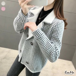 【2024AW】シャギージャケット ダブルブレスト チェック柄 秋 冬  EH3283