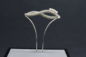 髪飾り バチ型かんざし 連爪エイト シルバー