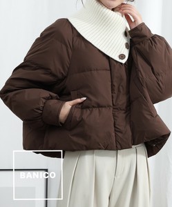 《 BANICO 》大きめ襟の暖かダウン レディース 冬 ダウンコート 防寒 ダウンジャケット あったか