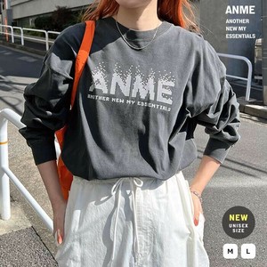 ANME ピクセル ロゴ プリント 長袖 Tシャツ