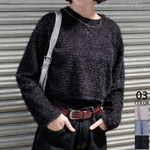 Sweater/Knitwear Side-drawstring Shaggy Knit Tops [2024 NEW]
