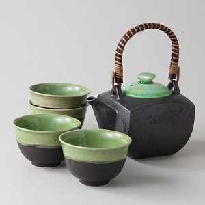 【お取り寄せ商品】青翠茶器揃 【美濃焼/瀬戸焼】 急須/湯呑/カップ