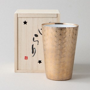 Mino ware Cup/Tumbler Gold Hemp Leaves