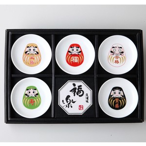 【お取り寄せ商品】福楽だるま 小皿揃 【美濃焼】