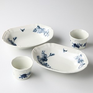 【お取り寄せ商品】Blue Rose ベーカー＆カップ4Pセット 【美濃焼】