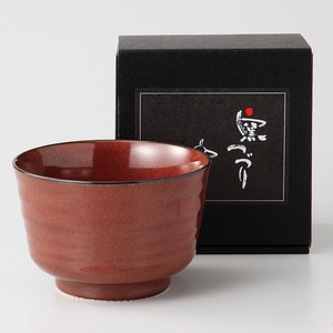 【お取り寄せ商品】窯つづり お茶漬碗（鉄赤） 【美濃焼】