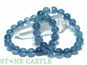 ☆高品質☆【ブレスレット】ディープアクアマリン (3A) (約10〜10.5mm) 【天然石 パワーストーン】