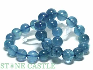 ☆高品質☆【ブレスレット】ディープアクアマリン (3A) (約16〜16.5mm) 【天然石 パワーストーン】