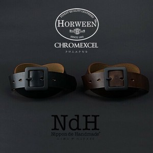 [ NdH ] クロムエクセル ベルト ｜ 本革 牛革 4cm幅 40mm幅 ホーウィン Horween Chromexcel