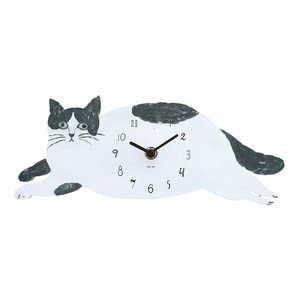 Wall Clock Matsuo Miyuki Diecut clock  Gray cat
