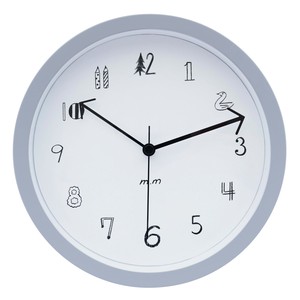 Matsuo Miyuki 2way clock Numbers L Gray