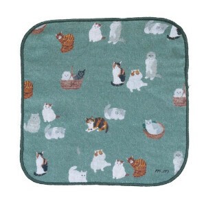 Matsuo Miyuki Gauze Hand Towel Cats GR