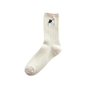 Knee High Socks Matsuo Miyuki Socks Rib Buchi