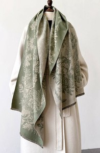 Thin Scarf Reversible Large Size Flower Scarf 4-colors