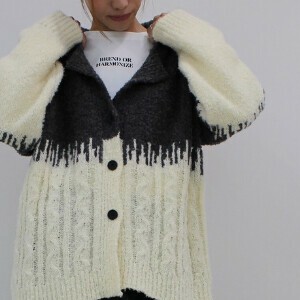 Cardigan Jacquard Knit Cardigan