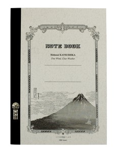 Notebook (Grid) "Red Fuji, Thirty-Six Views of Mount Fuji by Katsushika Hokusai"