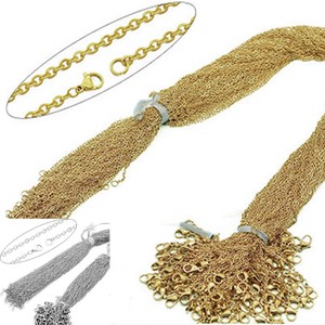 Gemstone Necklace Stainless Steel