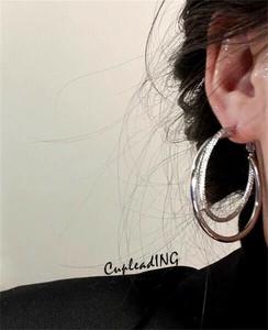 ＜人気商品＞激安セール ピアス 欧米 誇張 シンプル ビッグピアス トレンド ミニマリスト 二重ピアス 気質