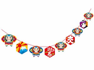 【日本製】六角奴凧バナー　正月飾り【店舗装飾】