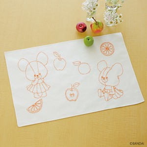 くまのがっこう　ジャッキーの刺し子こものキット　長方形のフリークロス【手作りキット】