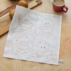 はぴだんぶいの刺し子ふきんキット　あひるのペックル【手作りキット】