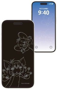 2024 iPhone 6.3 inch_3 LENS model 対応 ガラススクリーンプロテクター トムとジェリー トム＆ジェリー