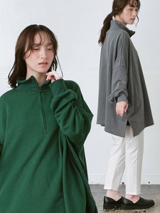 ハイネックリブプルオーバー　T/Cミニ裏毛 　4色展開　F  ゆったり