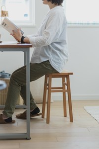 ◎直送可◎AMUスツール　天然ラタン　かごめ編み