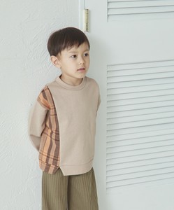 Kids' Full-Length Pant Check Pattern Design Switching
