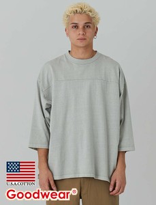 USAコットン製品染めSUPER BIG切替7分袖T