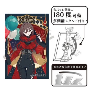 ■2024AW　新作■　初音ミク　アート缶バッジ　MEIKO/ブラックサーカス