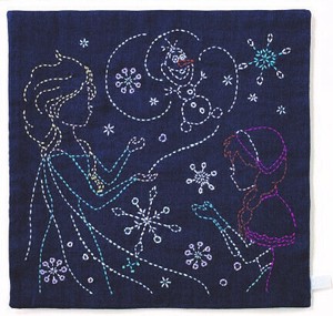 彩葉・刺し子5重ガーゼクロスキット　アナと雪の女王【手作りキット】