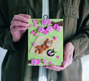 わんこの押し絵歳時記キット　お花見【手作りキット】