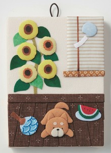 わんこの押し絵歳時記キット　縁側【手作りキット】