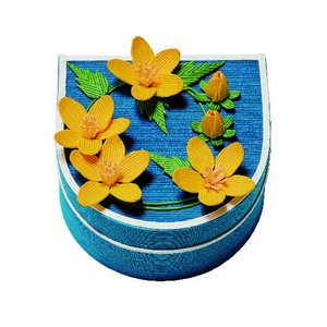 クラフトテープで作るお花の小箱キット　山吹【手作りキット】
