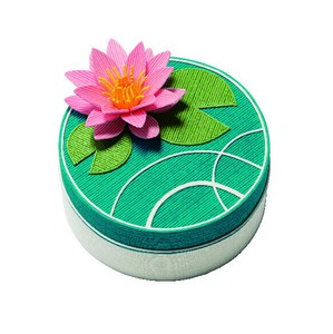クラフトテープで作るお花の小箱キット　睡蓮【手作りキット】