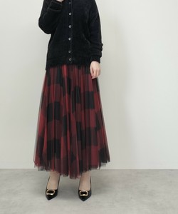 プリントチュールスカート