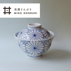 【ここでしか作ってない！】 春山製陶　蓋丼 呉須塗染付菊紋