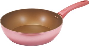 平底锅 适用IH炉/兼容 IH 粉色 深平底锅 28CM