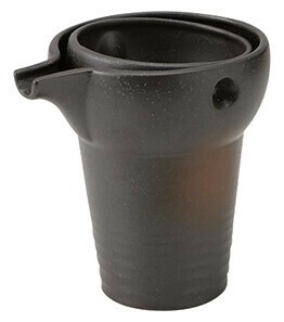 【美濃の匠】黒備前1合ゆらり徳利（保冷器）180cc