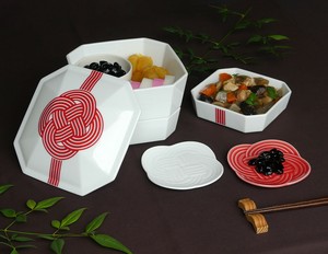 隅切 3段重箱（赤結び）