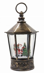 クリスマス【バブルLEDライト】　六角サンタ