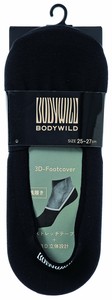 BODYWILD（ボディワイルド）/紳士　3Dフットカバー 浅履き かかとにロゴ