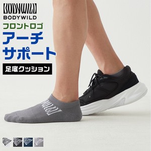 BODYWILD（ボディワイルド）/紳士　フロントロゴソックス スニーカー丈