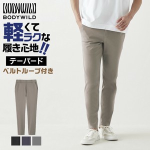 BODYWILD（ボディワイルド）/【テーパード】ベルトループ付き　ライトテックストレッチパンツ