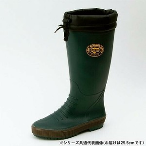 オカモト化成品　ブラックウルフM-005日本製長靴 グリーン 25.5cm