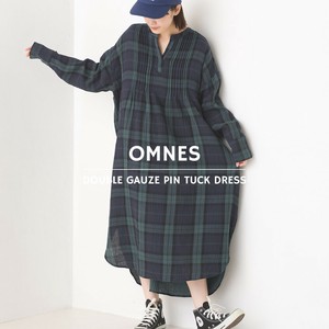 Casual Dress Pintucked Double Gauze Shirt Dress