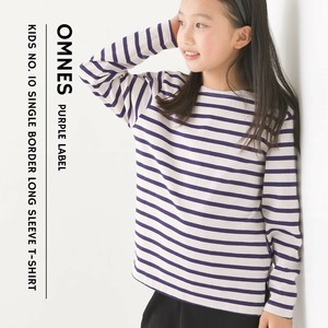 キッズ10番単ボーダー長袖Tシャツ